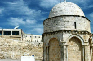 Chapel of the Ascension in Jerusalem. 